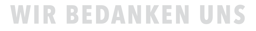 WIR BEDANKEN UNS
